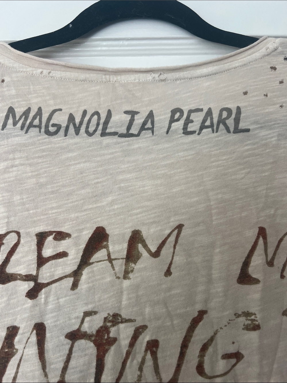 Magnolia Pearl Cream Tee with Green & Purple Floral Vase Print - Picture 5 of 7